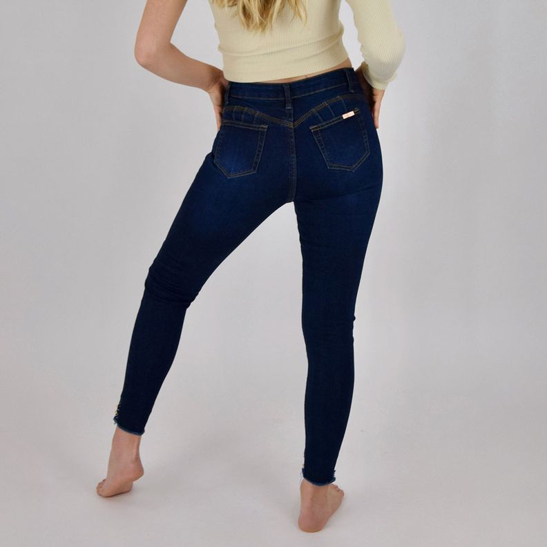Jeans de Mujer Elasticado Con Aplicaciones-2