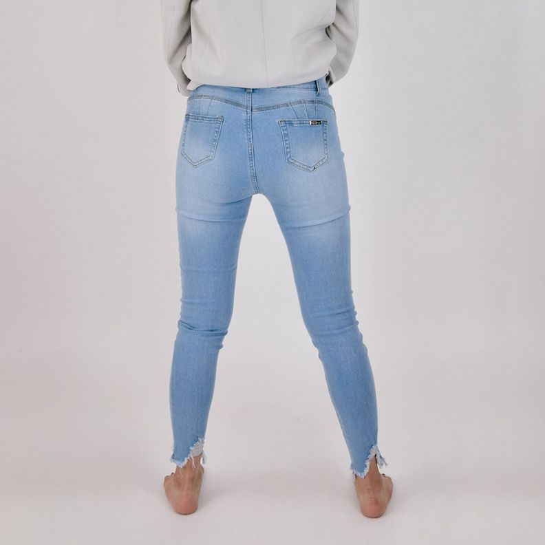Jeans De Mujer Skinny Elasticado Destroyed -2