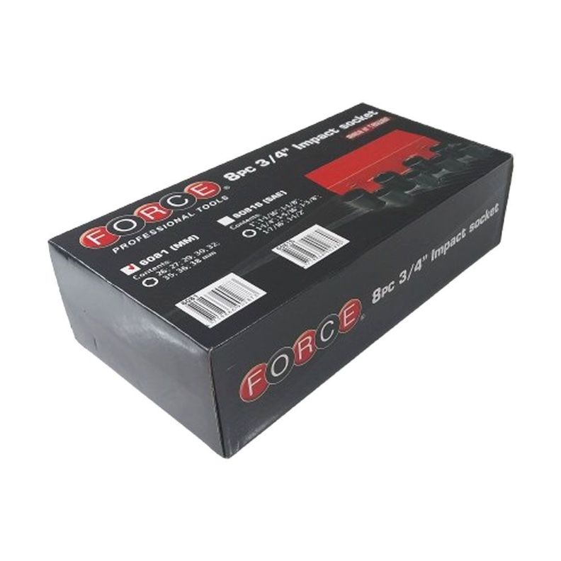 Juego Dados de Impacto Force 3/4 - 8 Piezas (en mm)-2