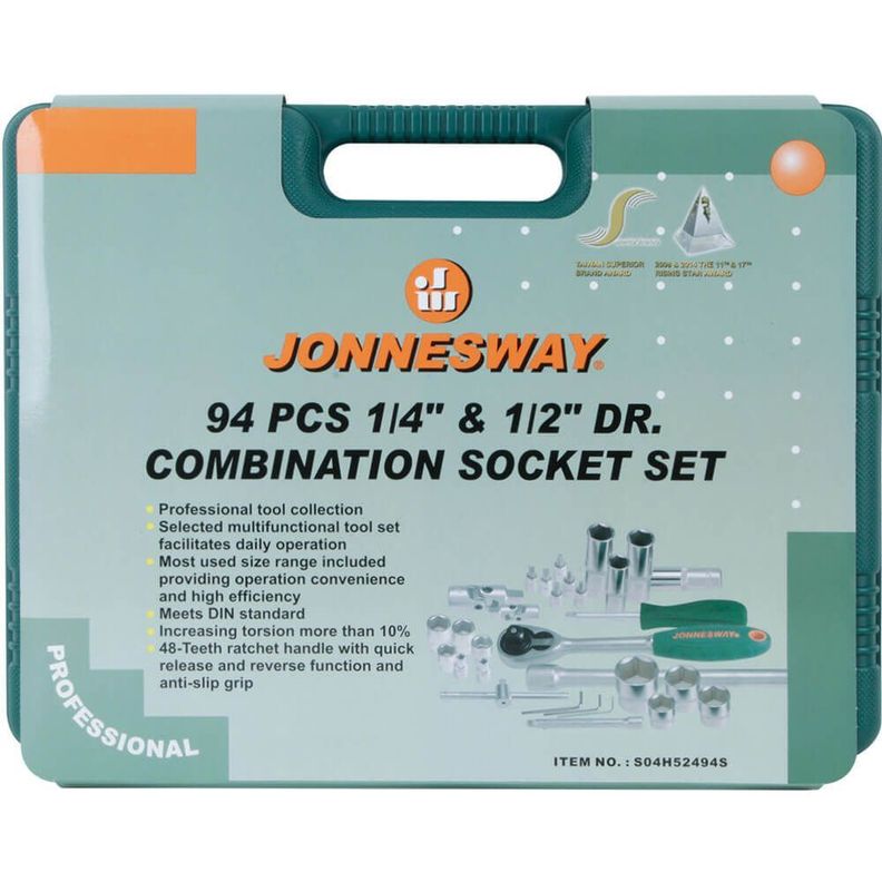 Juego Dados Hexagonales Jonnesway de 1/4 y 1/2 - 94 Piezas-6