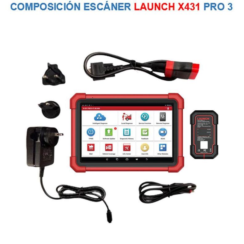 Escáner Launch X431 PRO 3 + Módulo hd Smartlink C / 12v y 24v-1