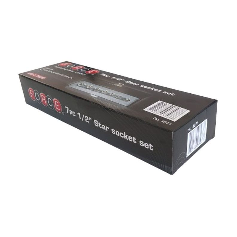 Juego Dados Torx Hembra Force 1/2 - E10 a E24 - 7 Piezas-4