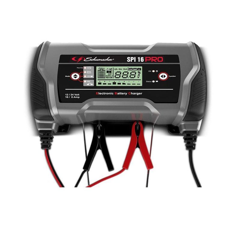 Cargador Electrónico de Batería Schumacher 12v - 24v / 16A -0