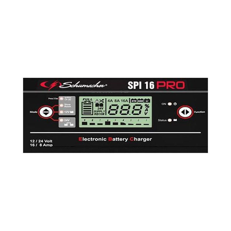 Cargador Electrónico de Batería Schumacher 12v - 24v / 16A -1