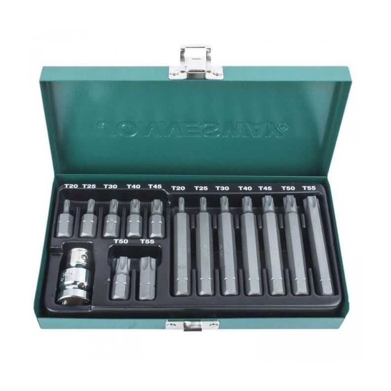 Juego De Puntas Torx Jonnesway 15 Piezas incl adapt 1 2 Gris