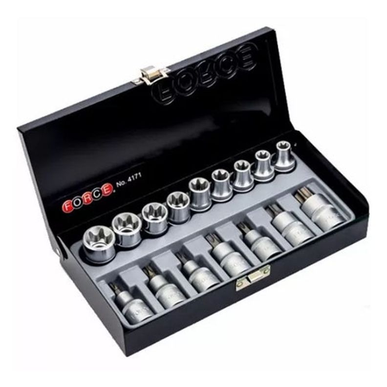 Juego de Dados Torx Force de 1/2 - 16 Piezas m/h)