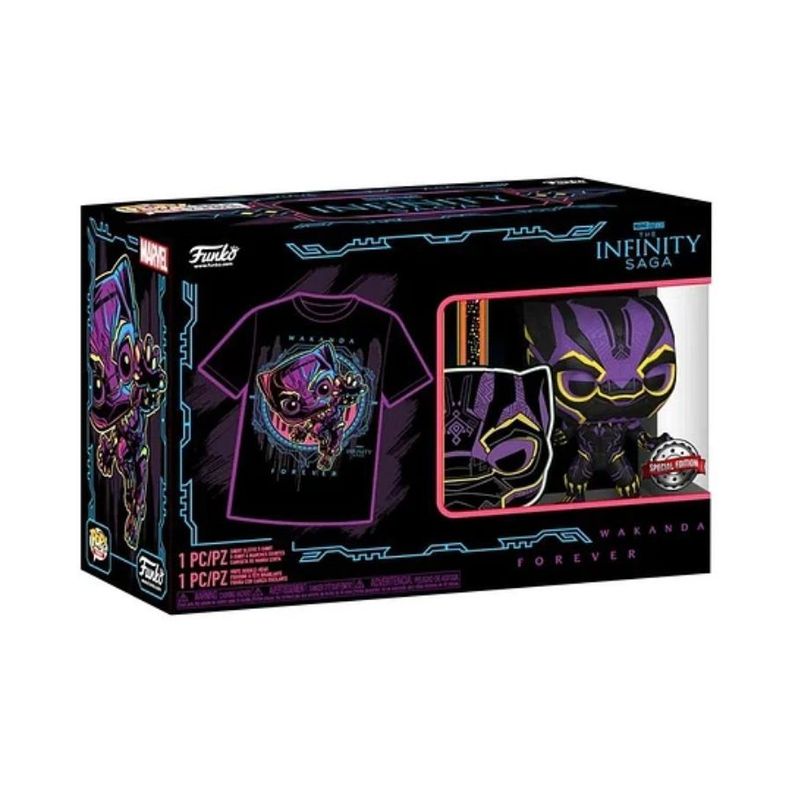 Funko Pop Marvel Black Panther + Polera Talla M-0