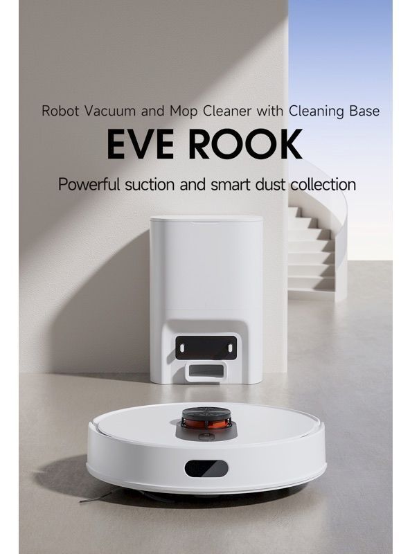 Xiaomi Roidmi Eve Rook Robot Aspiradora 5000 PA Color Blanco-3