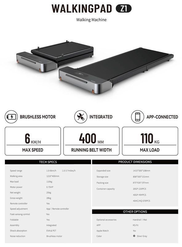 KingSmith Walkingpad Caminadora Z1 Xiaomi-4