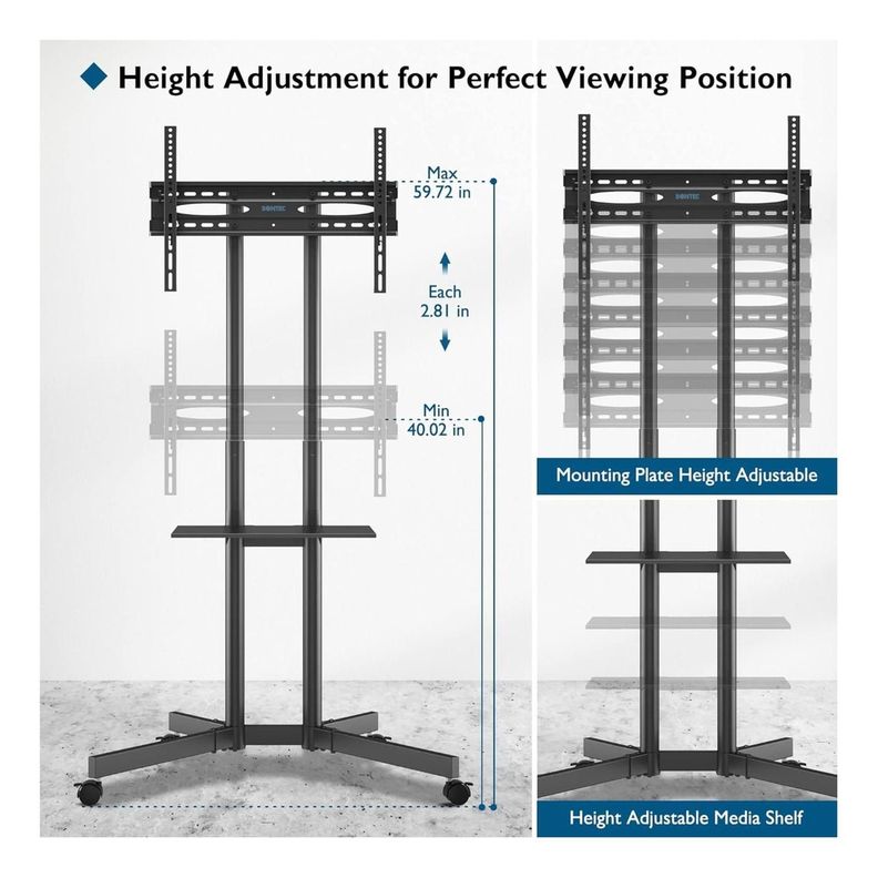Soporte Tv Pedestal Con Ruedas 32-70 Pulgadas-2