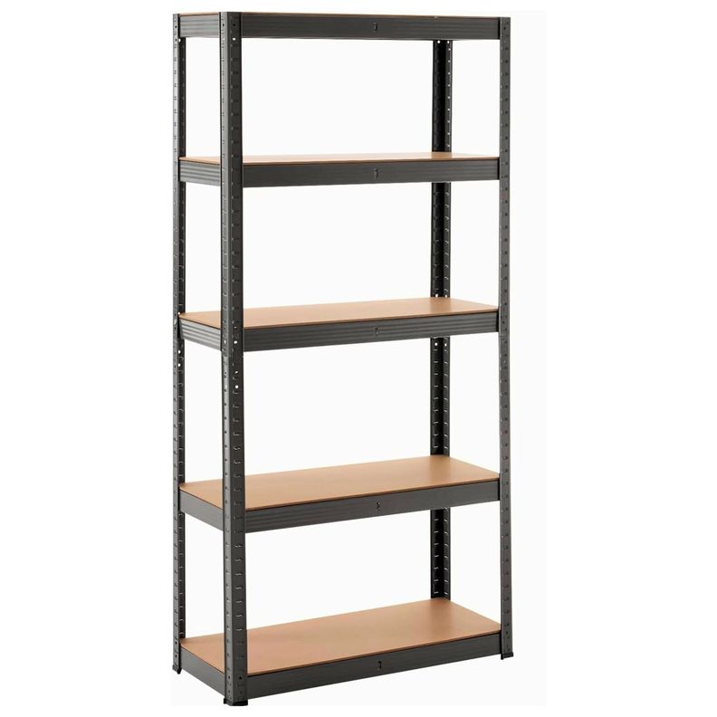Estante Metálico Armable 180x90x40 Armado Facil Sin Pernos Negro-0