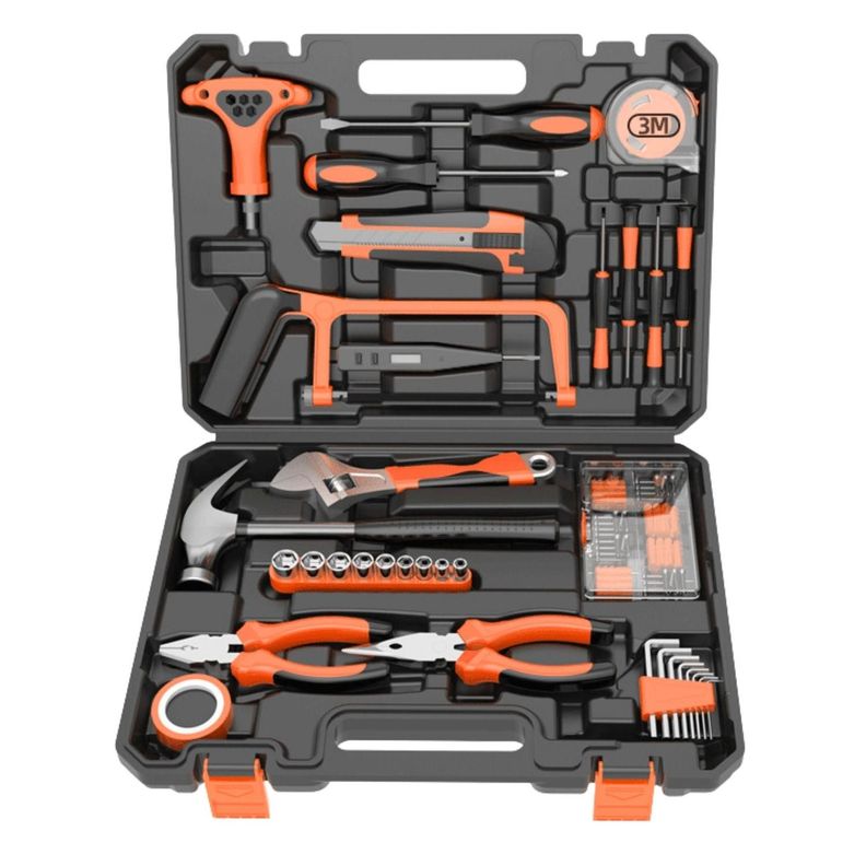 Set 45 piezas herramientas manuales + maletín portátil-0
