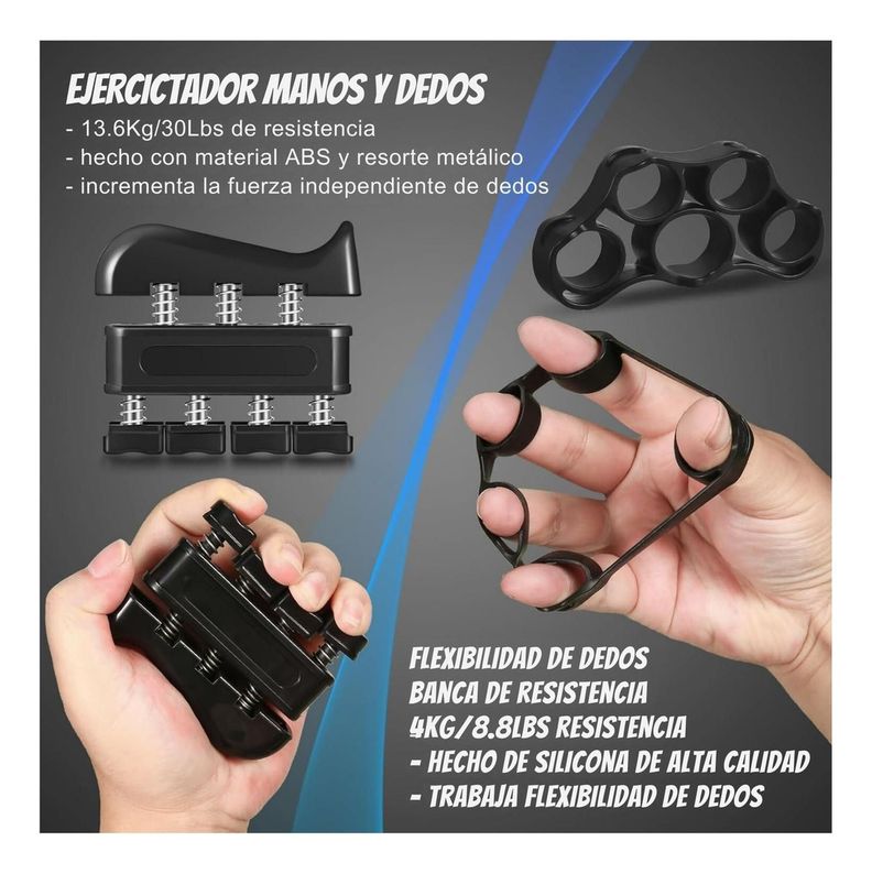 Set Hand Grip 10-60 Kg Manos Dedos Antebrazo Yepsport-2