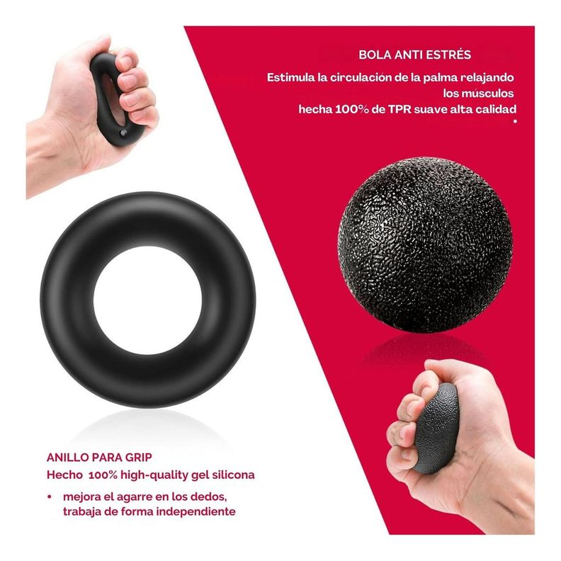 Set Hand Grip 10-60 Kg Manos Dedos Antebrazo Yepsport-6