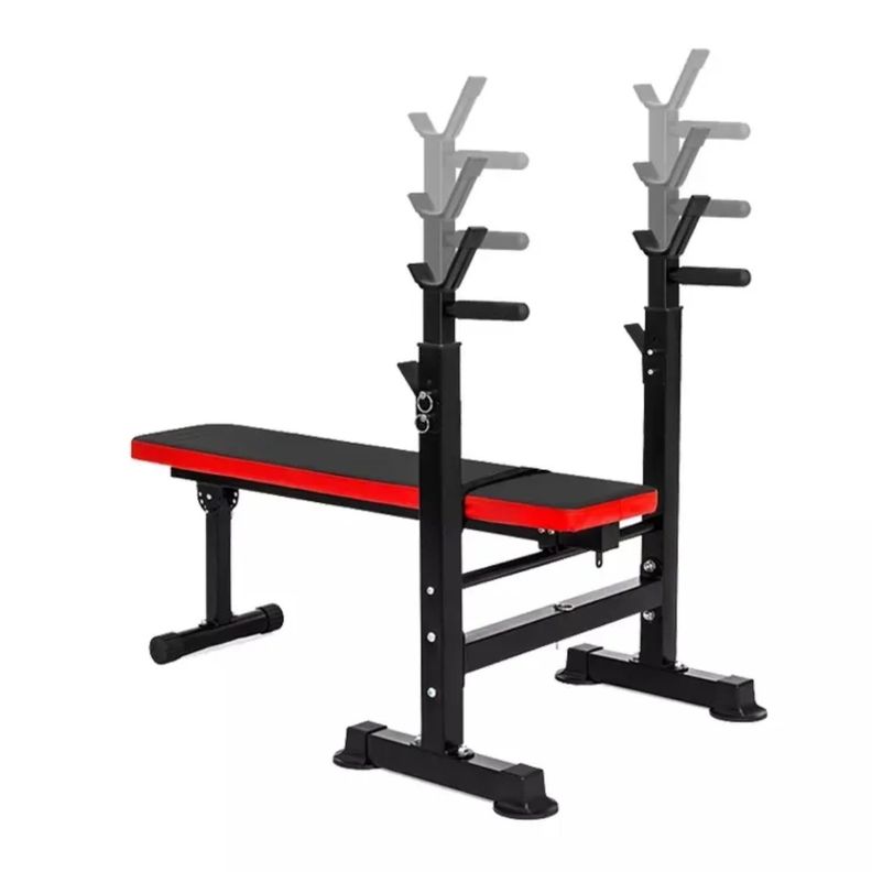 Press Banca Abdominal Reclinable Para Pesas Con Rack-3