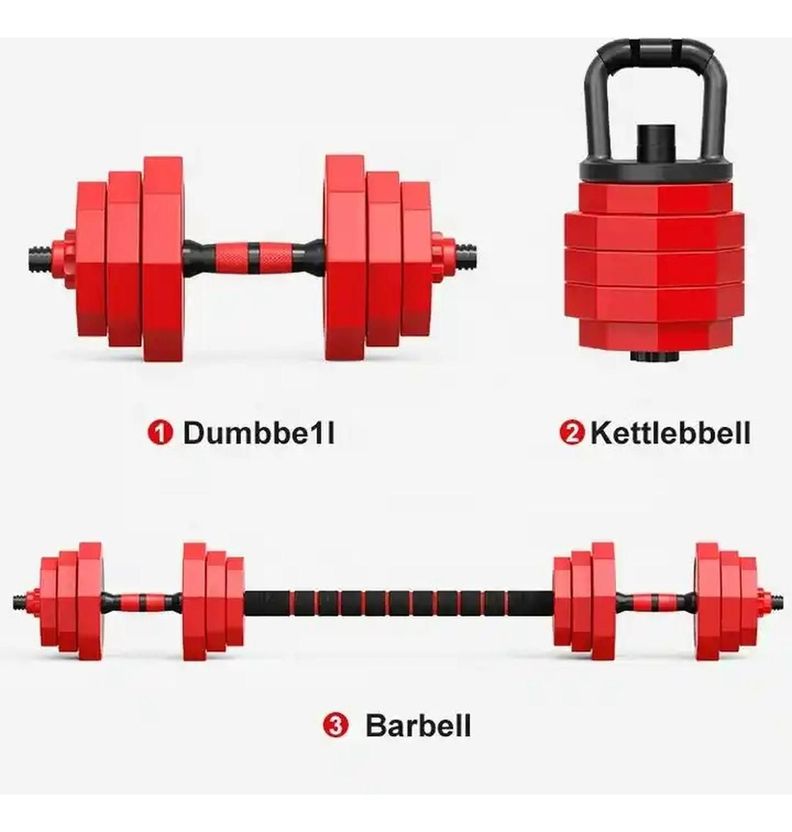 Set Mancuernas 20 Kg Barra Rusa Kettlebell Premium-6