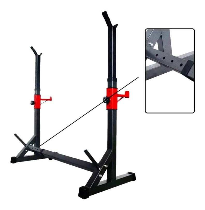 Rack Squat Sentadillas Ajustable Barra Pesas Pre Y Olimpica-4