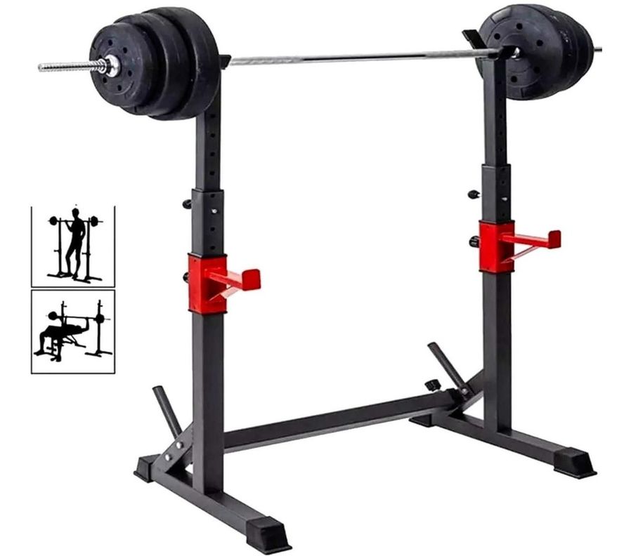 Rack Squat Sentadillas Ajustable Barra Pesas Pre Y Olimpica-5