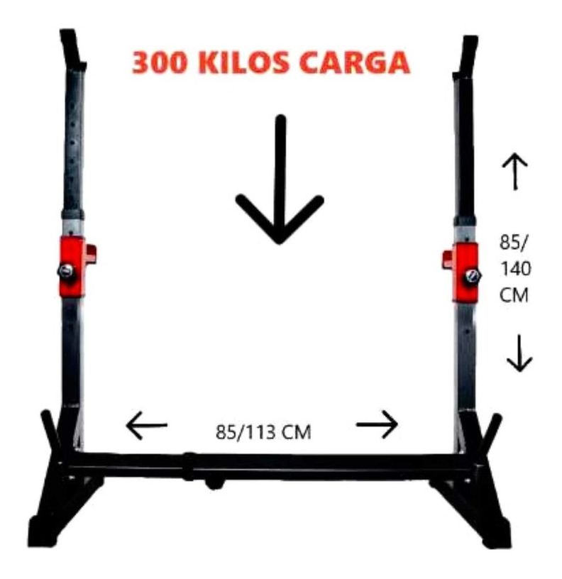 Rack Squat Sentadillas Ajustable Barra Pesas Pre Y Olimpica-7