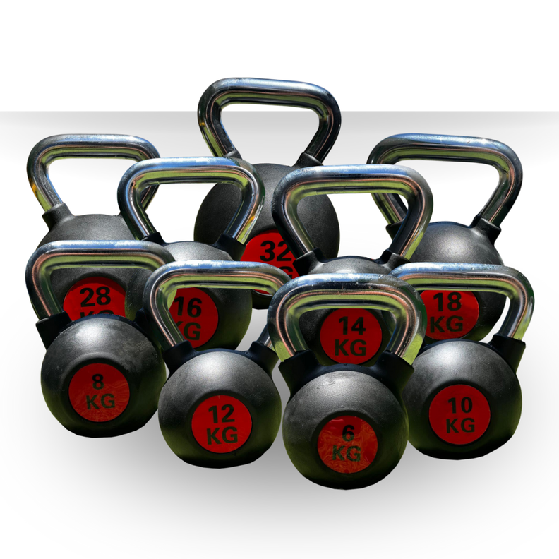 Pesas Rusas Kettlebell de Acero Recubiertas de Caucho 16 Kg-1