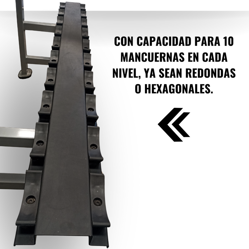 Rack Mancuernas 2 Niveles 10 Pares 6050-3