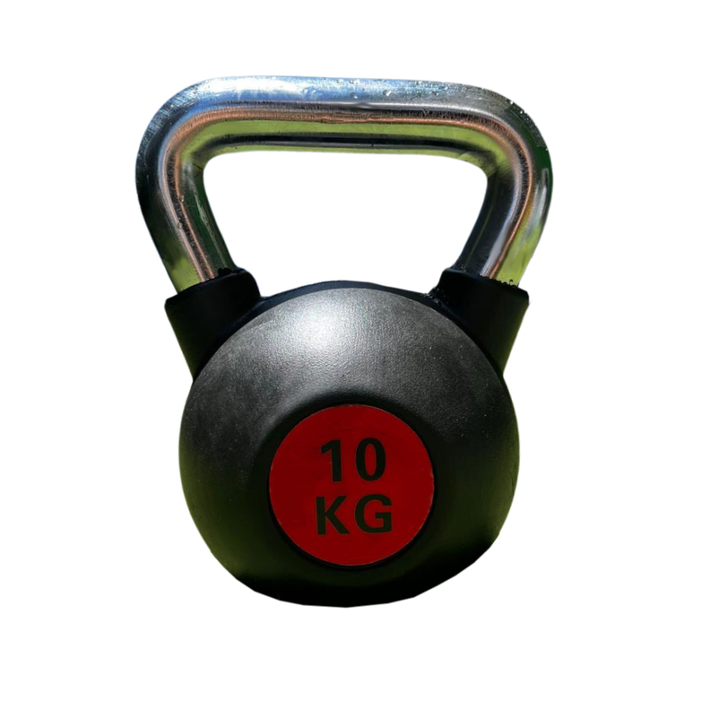 Pesas Rusas Kettlebell de Acero Recubiertas de Caucho 10 Kg-0