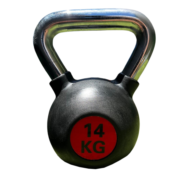 Pesas Rusas Kettlebell de Acero Recubiertas de Caucho 14 Kg-0