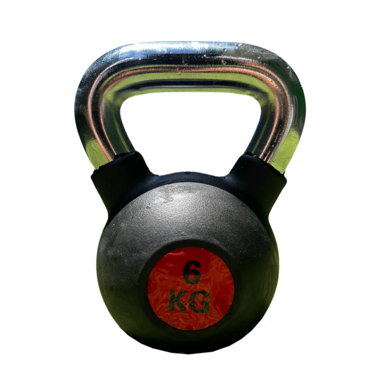 Pesas Rusas Kettlebell de Acero Recubiertas de Caucho 6 Kg-0