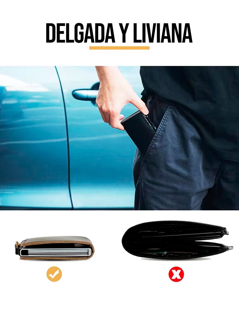 Billetera Inteligente con Tarjetero Anticlonación Gray - Pardal-3