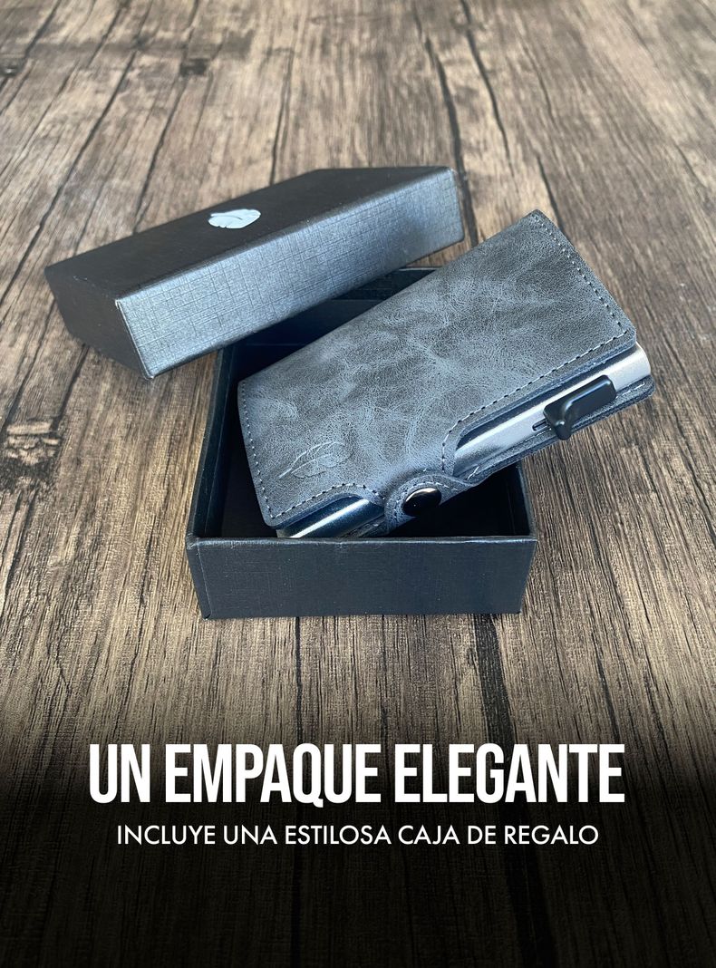 Billetera Inteligente con Tarjetero Anticlonación Gray - Pardal-5