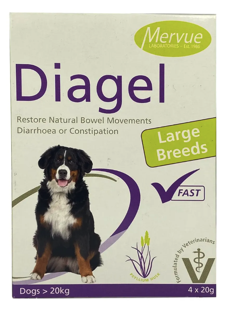 Diagel 20g x4 Sachets Suplemento Perros Diarrea y Estrenimiento Lila 20