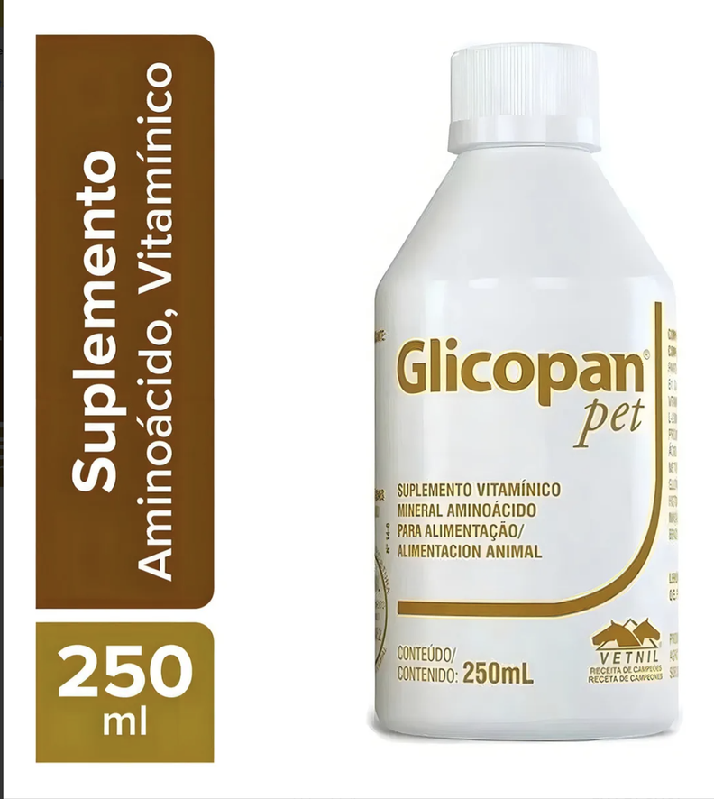 Glicopan Pet Suplemento Perros Y Gatos 250 Ml Blanco 10 onzas