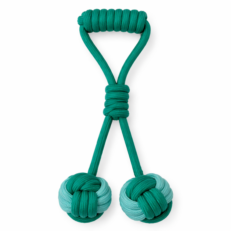Juguete De Cuerda Para Perros Con Nudo Agarre Y Pelotas