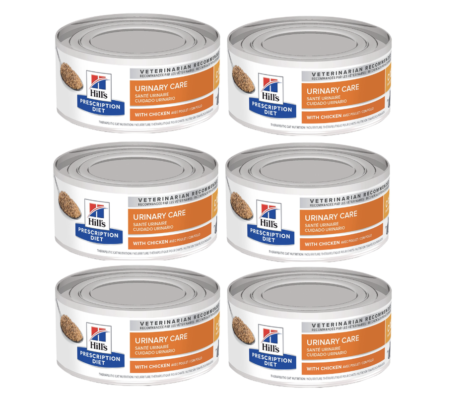 X6 Alimento Hill's Prescription Diet Urinary Care c/d Gato 156g Blanco 1 Kg