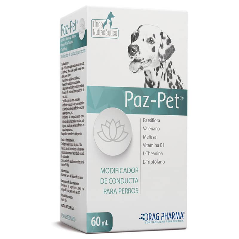Paz  Pet Modificador De Conducta Para Perros 60ml Blanco 100G