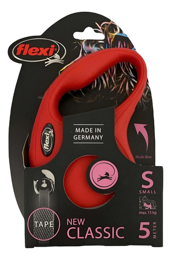 Correa Retractil Para Perro Flexi Classic Talla S Max. 15kg Rojo