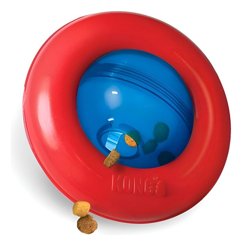 Kong Gyro Dispensador De Alimento Para Perro Talla L 16+ Kg Azul