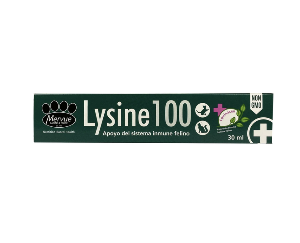 Lysine 100 Suplemento Gatos Control Del Herpesvirus Felino Verde