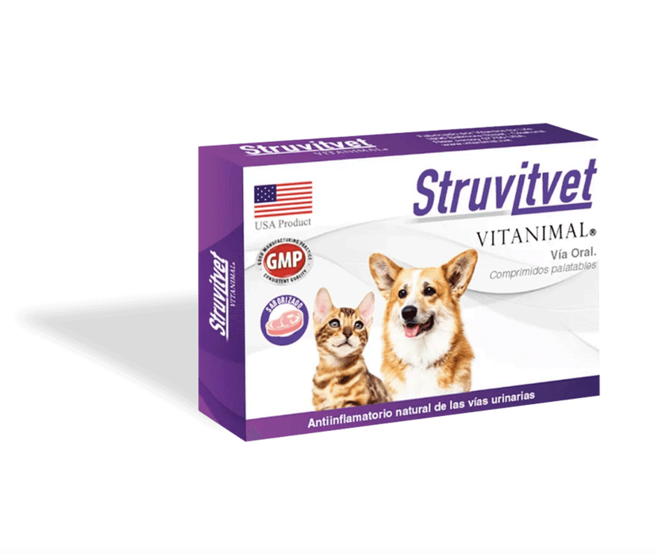 Struvitvet Para Perros Y Gatos Vitanimal X10 Comprimidos Morado 10