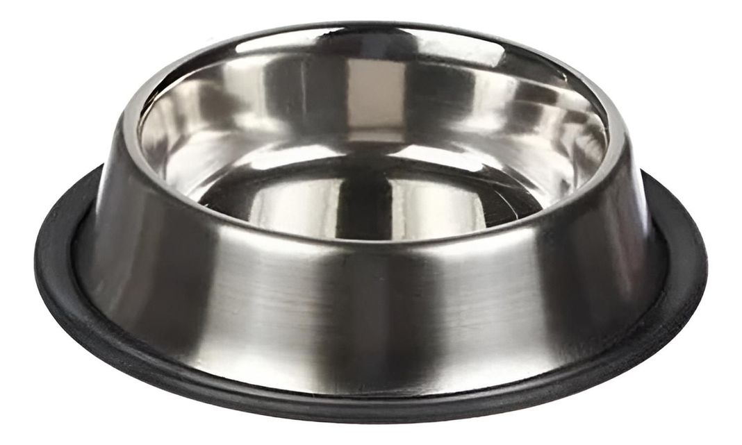 Plato Bowl Para Perros Dog Antideslizante Capacidad 1.5 L Plateado