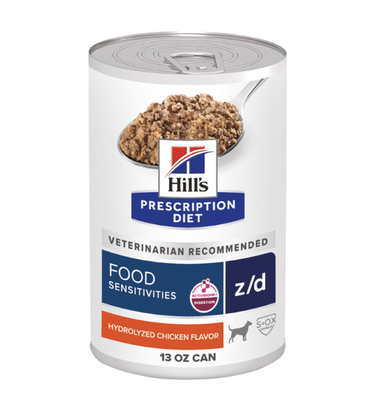 Alimento Hills Prescription Diet Food Sensitivities Lata 370g Blanco 13