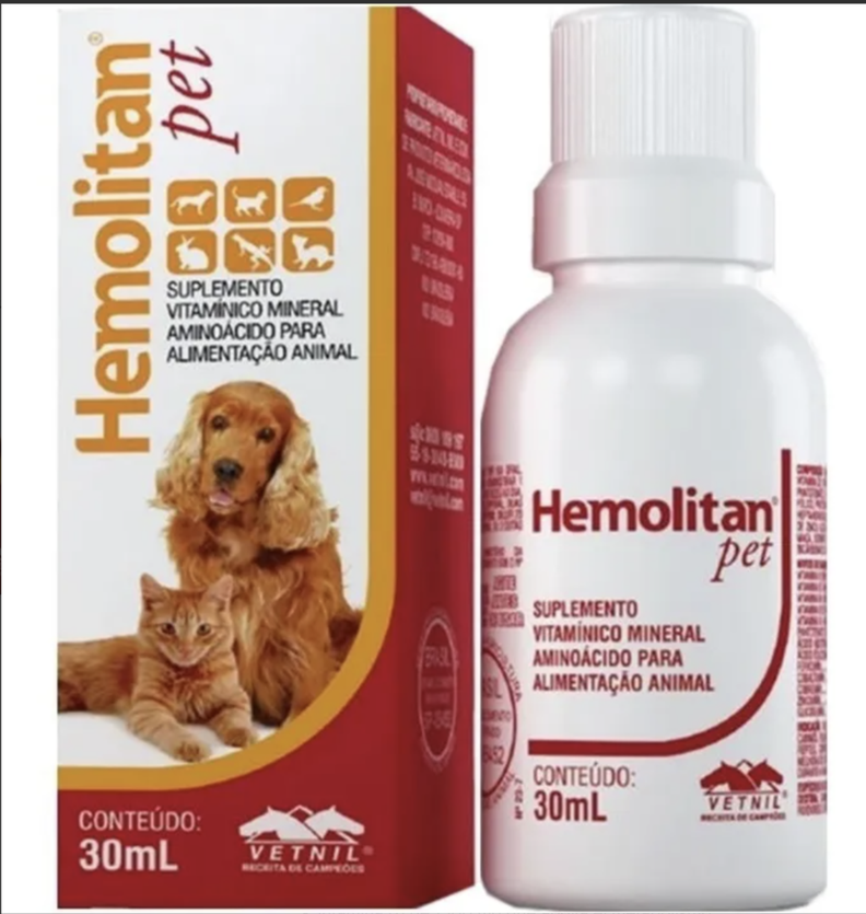 Hemolitan Pet Oral Multivitaminico Para Perros Y Gatos 30 Ml Blanco 15