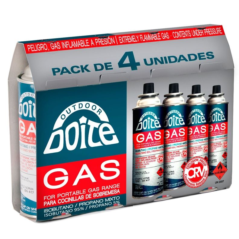 Pack de 4 Cilindros de Gas 227gr Doite-0