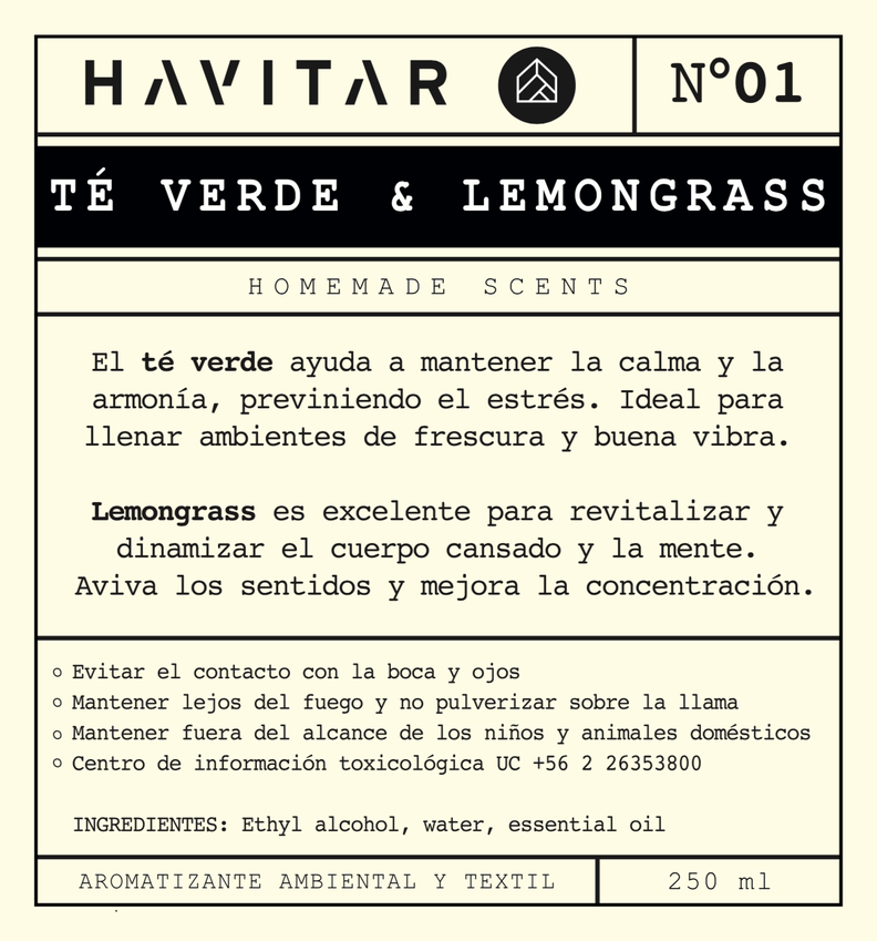 Aromatizador Ambiental y Textil Vidrio 250 ML Te Verde & Lemongrass-2