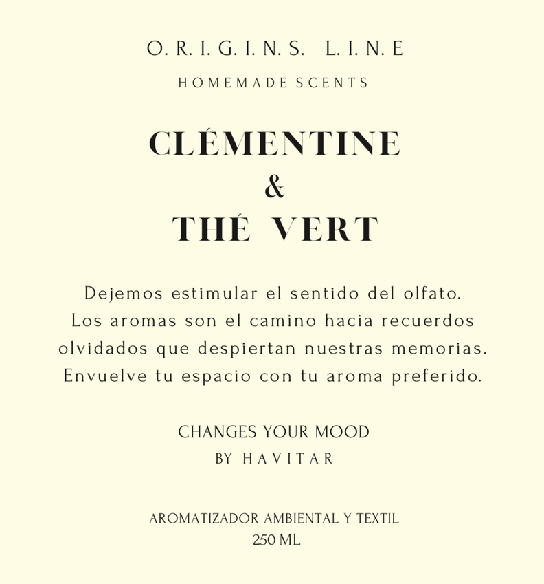 Aromatizador Ambiental y Textil VID 250 ML Clémentine & Thé Vert-2