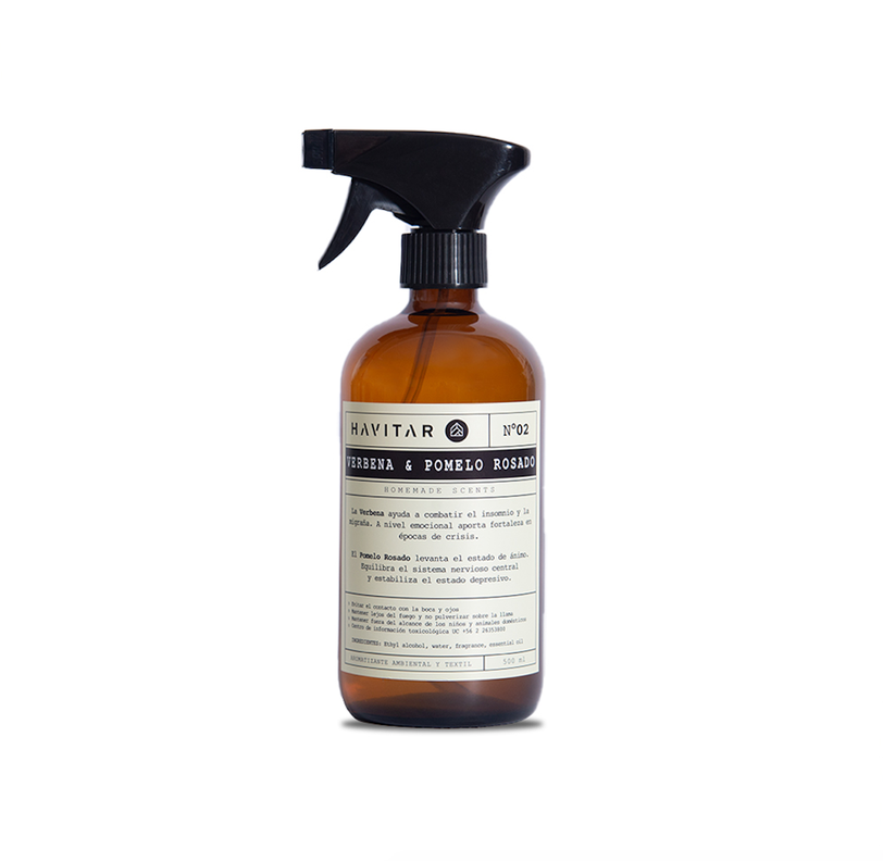 Aromatizador Ambiental y Textil Vidrio 500 ML Verbena & Pomelo Rosado-0