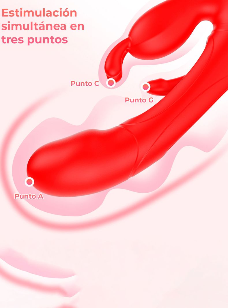 Vibrador Doble Estimulación Punto G y Clítoris Recargable-2