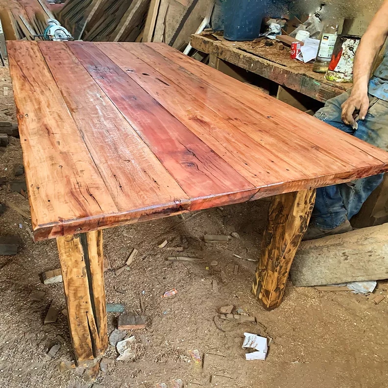Mesa de Comedor Roble Clásica Rústica-1