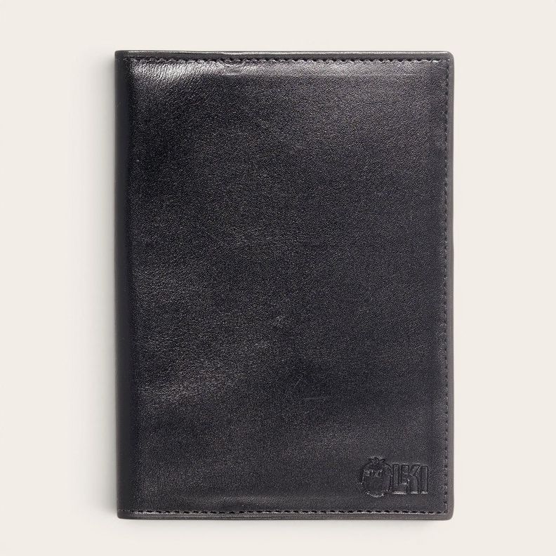 Porta Pasaporte / Funda de Cuero OLKI Colorado - Negro