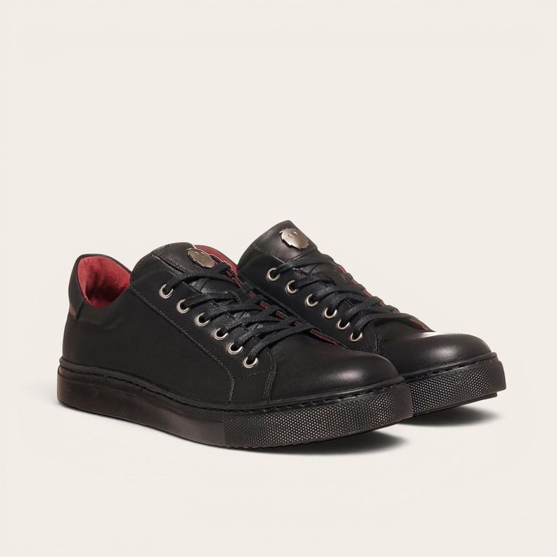 Zapatilla de Cuero Original Tronador OLKI - Negro